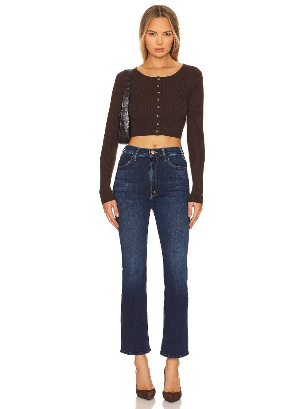 MOTHER blue howdy wash The Hustler Ankle jeans